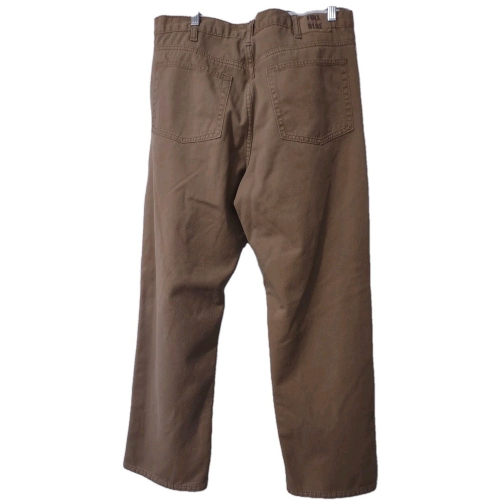 Full Blue Cotton Lined Jeans Men's Size 36x30 Denim Workwear Barn Heavy Duty Tan